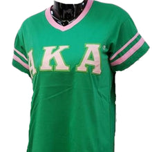 Load image into Gallery viewer, AKA V-neck Stripe T-shirt