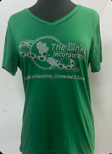 Links V-neck Fitted T-shirt