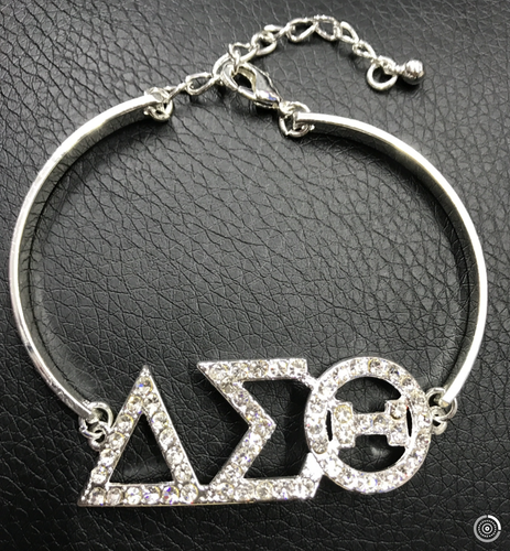 Delta Sigma Theta 3 Letter Crystal  Bracelet