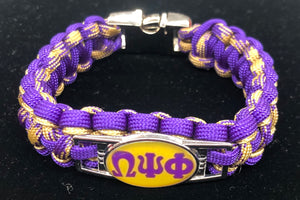 Omega Psi Phi Braided Bracelet