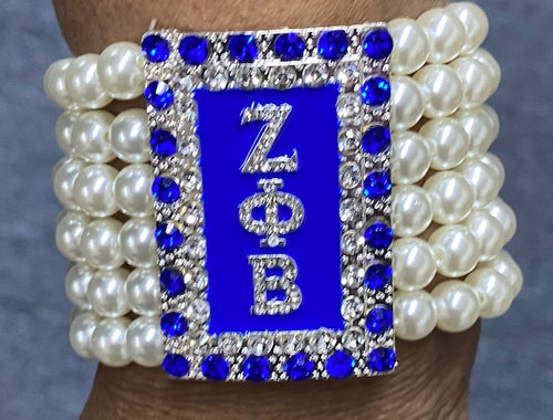 Zeta Phi Beta 6 Strand Pearl Bracelet