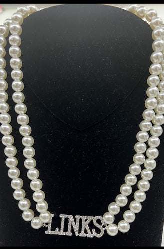 LINKS Double Strand Pearl Necklace
