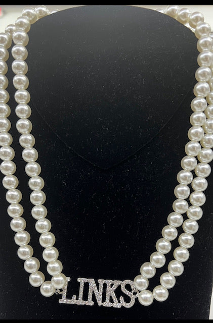 LINKS Double Strand Pearl Necklace