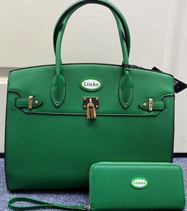 Links Green Bag w/ Matching Wallet