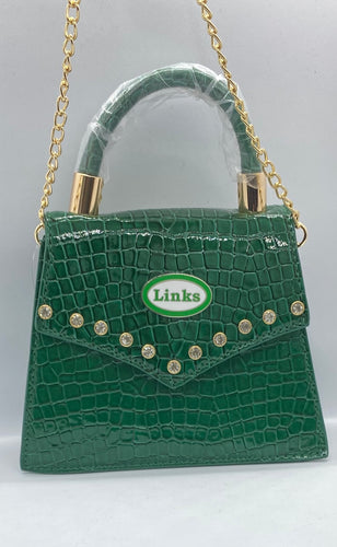LINKS Croc. Purse w/ Shoulder Strap