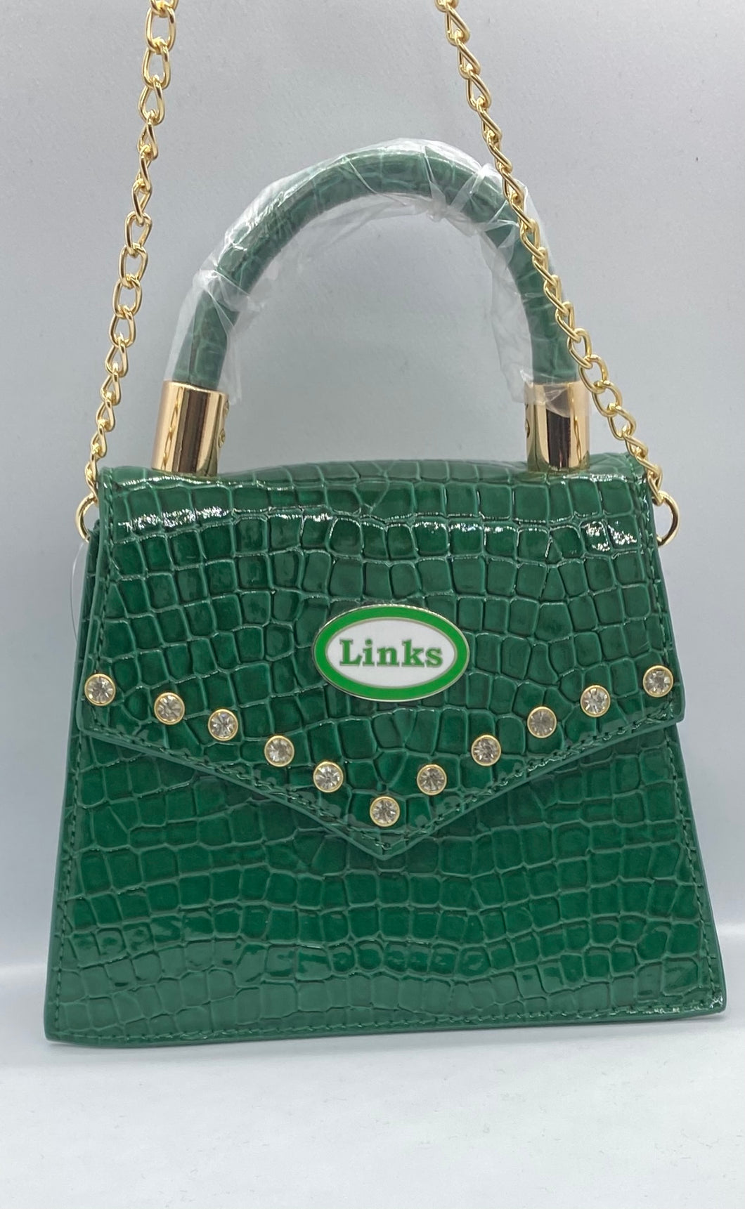 LINKS Croc. Purse w/ Shoulder Strap