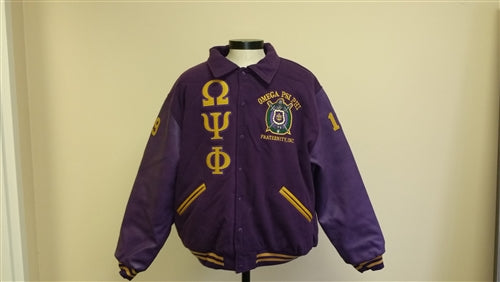 Omega Varsity Jacket (Size Up)