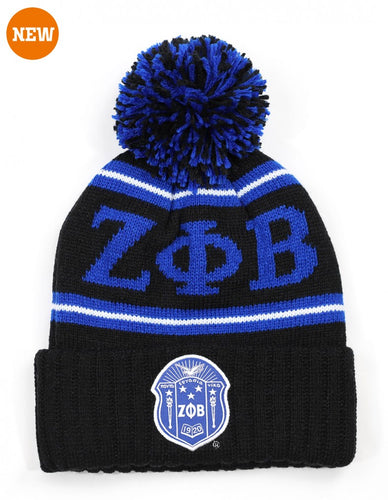 Zeta Phi Beta Beanie with Ball