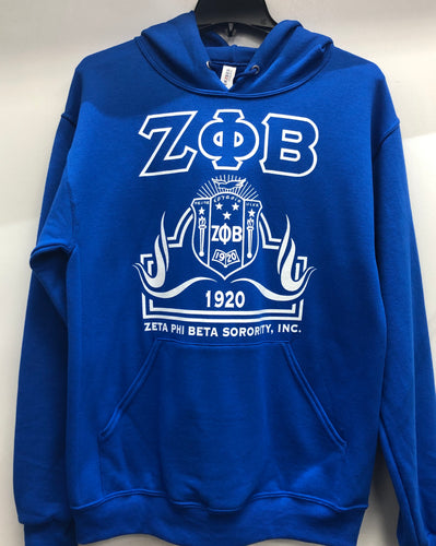 Zeta Crest Pullover Hoodie