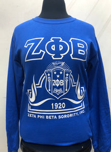 Zeta Long Sleeve Crest T-shirt