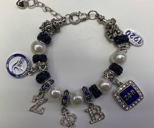 Zeta Phi Beta Charm Bracelet