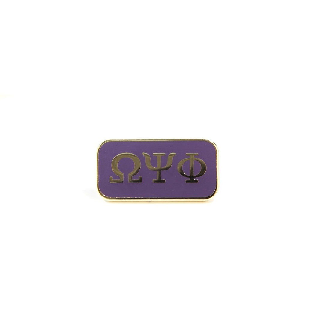 Omega Psi Phi 3 Letter Lapel Pin