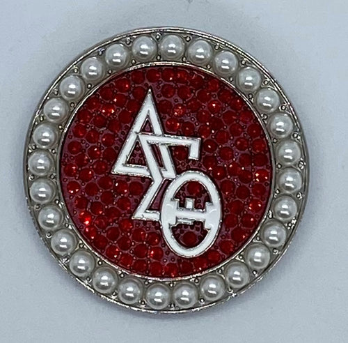 Delta Glitter & Pearl Pin