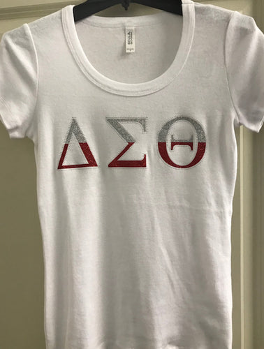 Delta Glitter Fitted Tee