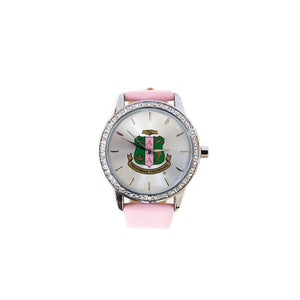 Sorority Leather Band Watch w/ Shield